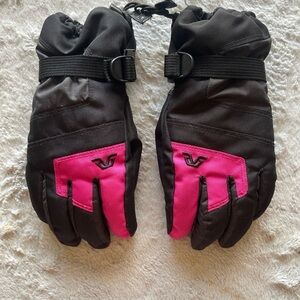 Gordini Black and Pink Winter Gloves